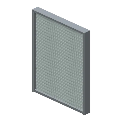 Closed storefront shutter (Liminal Spaces Kit)