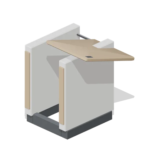 Retail Store Fixtures and Mall: Cash desk gate flap