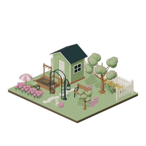 Spring / The potting garden (Almanac Gardens)