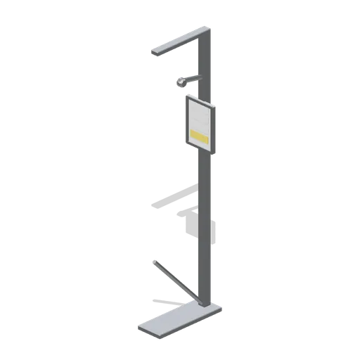 Garment rail end post (Laundrette and Cleaning Services)
