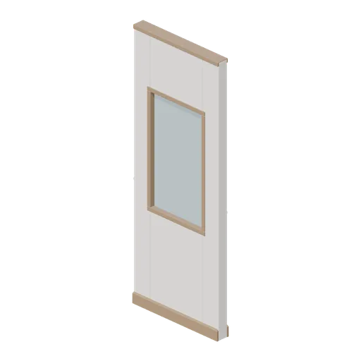 Partition wall module with vision panel (Hotel and Resort Operations)