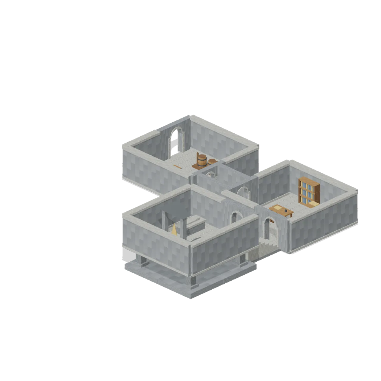 Dungeon Room Builder assembled scene