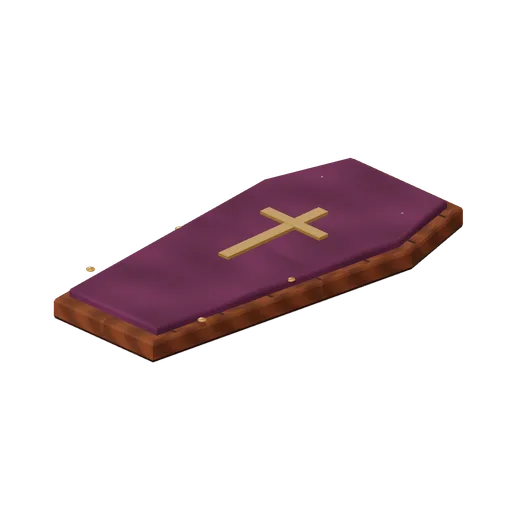 Brass-trimmed coffin lid (Hollowwick Halloween)