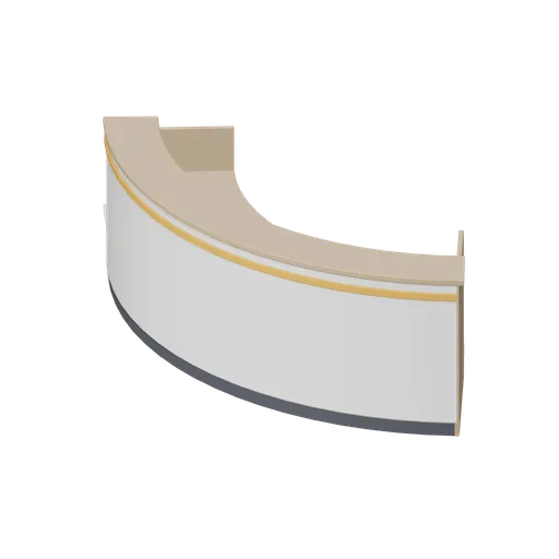Curved reception desk (Office Lobby and Building Facilities)