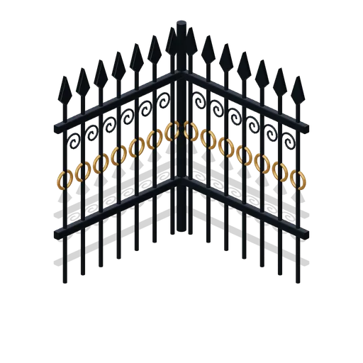 Scrollwork fence corner (Hollowwick Halloween)