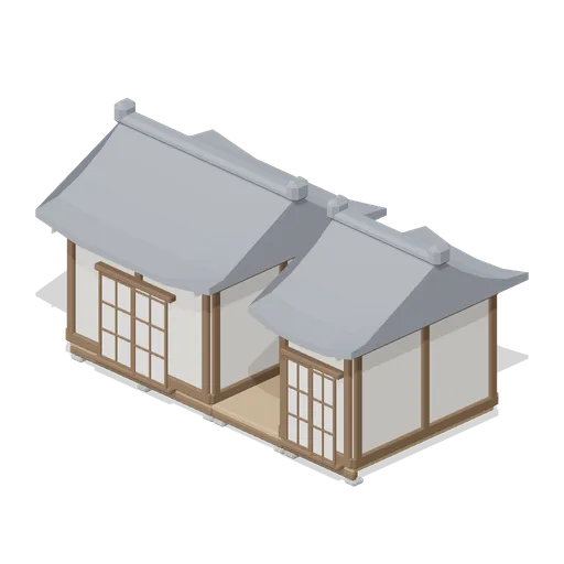 Townhouse Courtyard (Feudal Japan Castle Town)