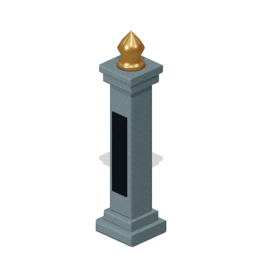 Finial-topped gate pillar (Hollowwick Halloween)