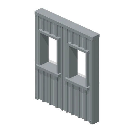 Utility Shed Double Window Wall (Rural Scavenging Settlements)