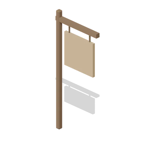 Shop Sign Frame (Feudal Japan Castle Town)