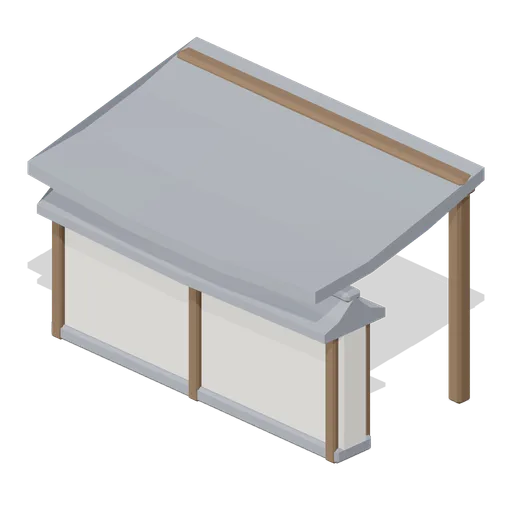 Wall Walk Roofed (Feudal Japan Castle Town)