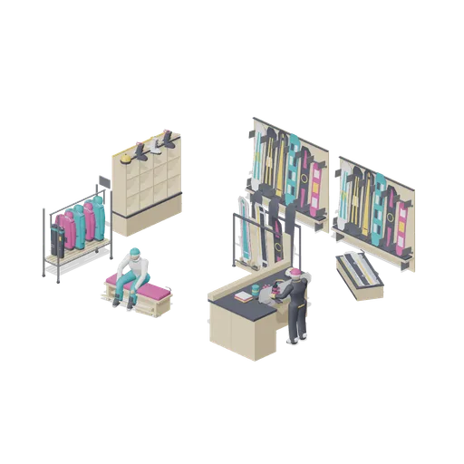 Rental shop interior (Snowboard Gear and Freestyle Riders)