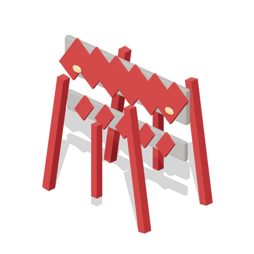 Police Barricade Sawhorse (Halloween Slasher Street)