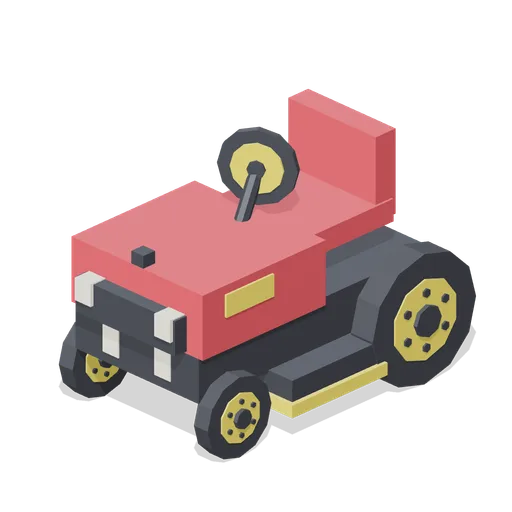 Ride on lawn tractor in racing stripes (Lawn Mowing Simulator Kit)