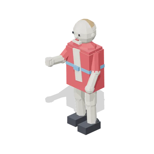Grumpy neighbour standing with a mug (Lawn Mowing Simulator Kit)