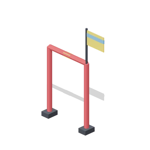 Roll bar with flag (Lawn Mowing Simulator Kit)