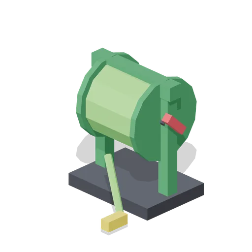 Garden hose reel with hose (Lawn Mowing Simulator Kit)