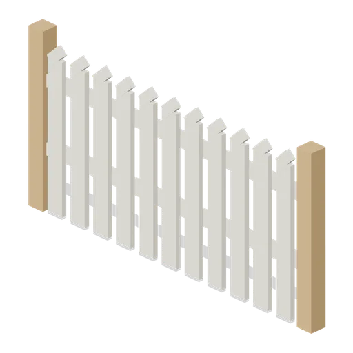 Picket fence run, 2 m (Lawn Mowing Simulator Kit)