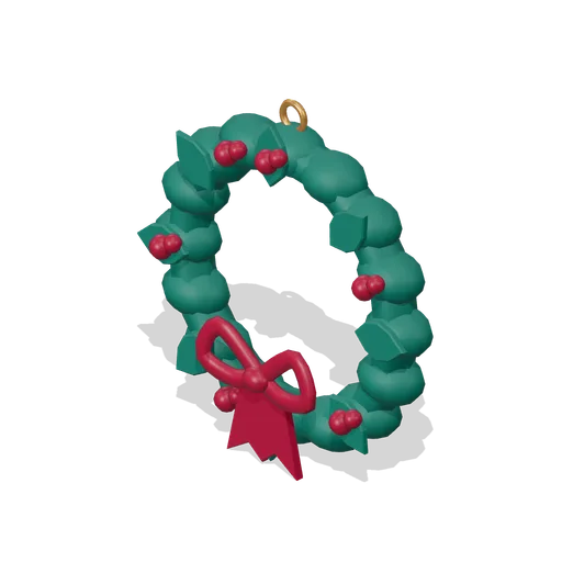 Holly Ribbon Wreath (Storybook Christmas Market)