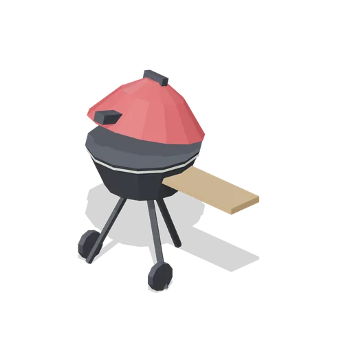 Kettle barbecue with lid (Lawn Mowing Simulator Kit)
