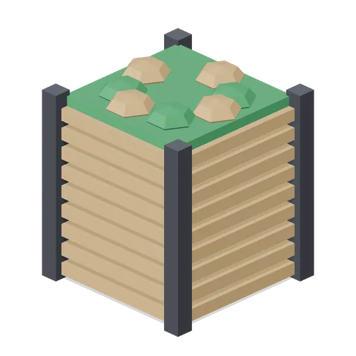 Slatted compost bin (Lawn Mowing Simulator Kit)