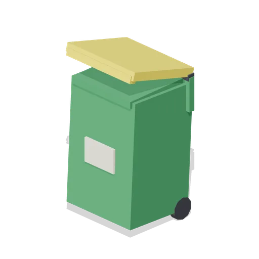 Wheelie bin with lid (Lawn Mowing Simulator Kit)