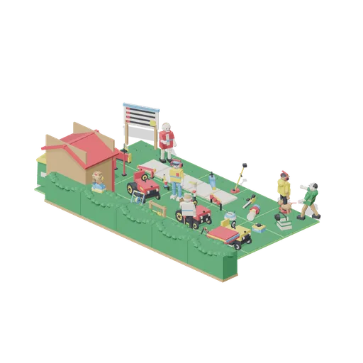 Shed and upgrade bay (Lawn Mowing Simulator Kit)