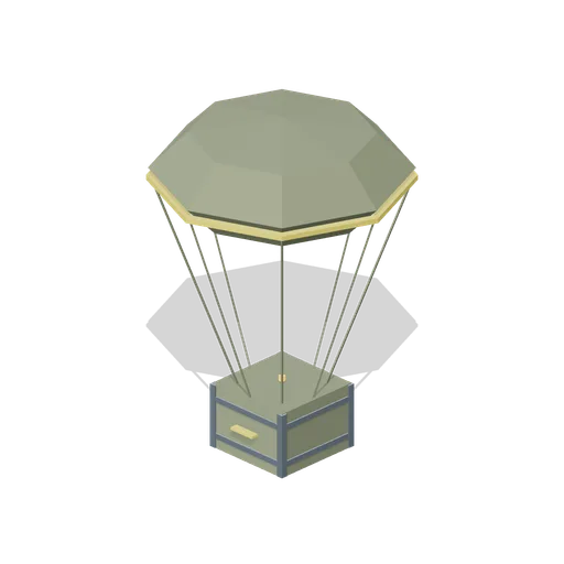 Airdrop Crate With Parachute (Wipe Day Survival Island)
