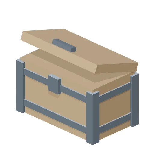 Small Wooden Storage Box (Wipe Day Survival Island)