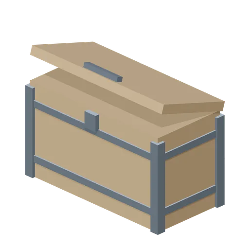 Large Wooden Storage Box (Wipe Day Survival Island)