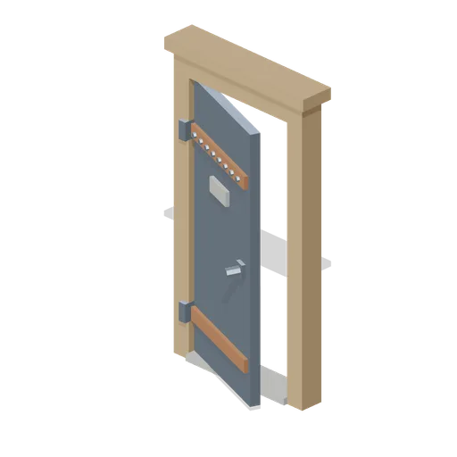Sheet Metal Door With Frame (Wipe Day Survival Island)