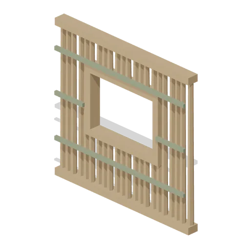 Twig Window Wall (Wipe Day Survival Island)