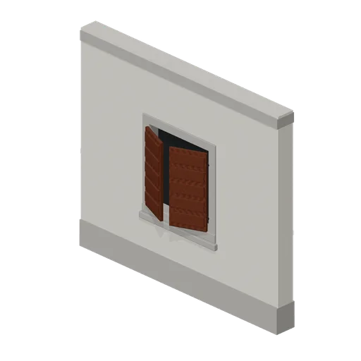 Wall Bay With Shuttered Window (Tactical Shooter Hill Town)