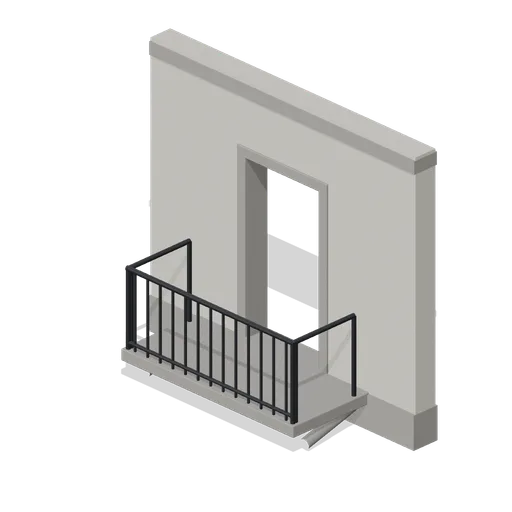Balcony Wall Bay (Tactical Shooter Hill Town)