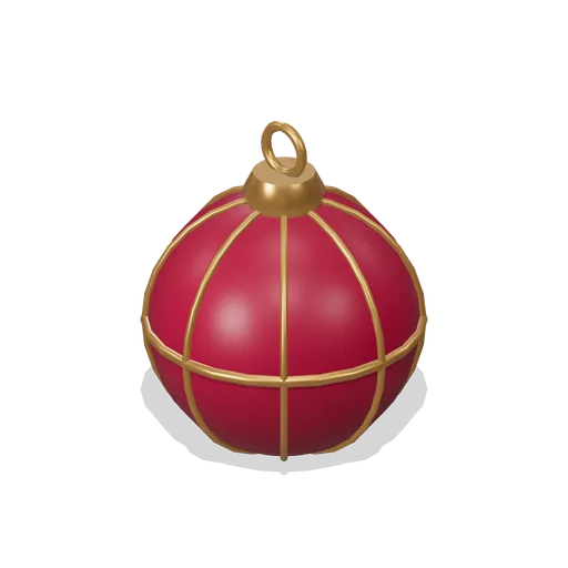 Ribbed Round Bauble (Storybook Christmas Market)