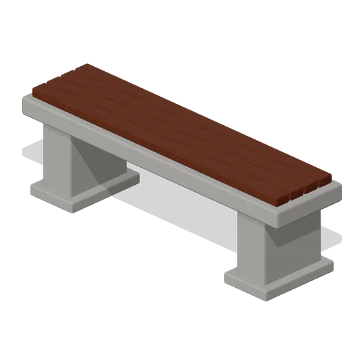 Stone Square Bench (Tactical Shooter Hill Town)