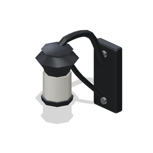 Wall Lamp On Iron Bracket (Tactical Shooter Hill Town)