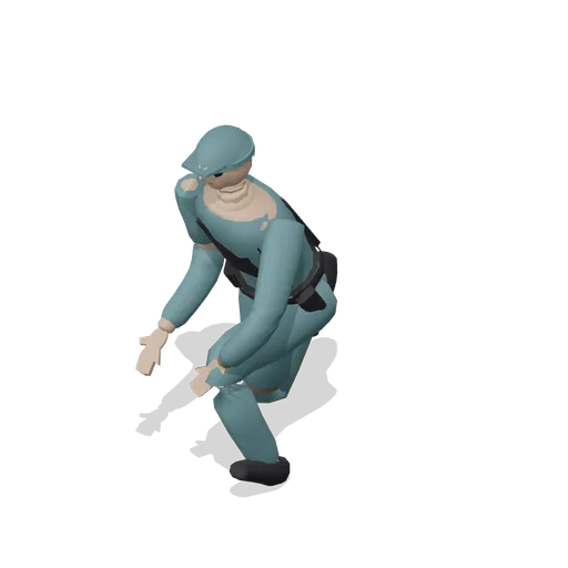 Patrol Officer Planting Pose (Tactical Shooter Hill Town)