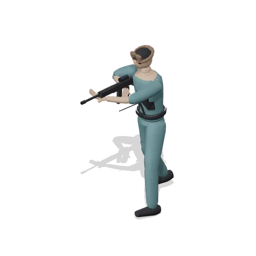 Recon Operator Standing Aim Pose (Tactical Shooter Hill Town)