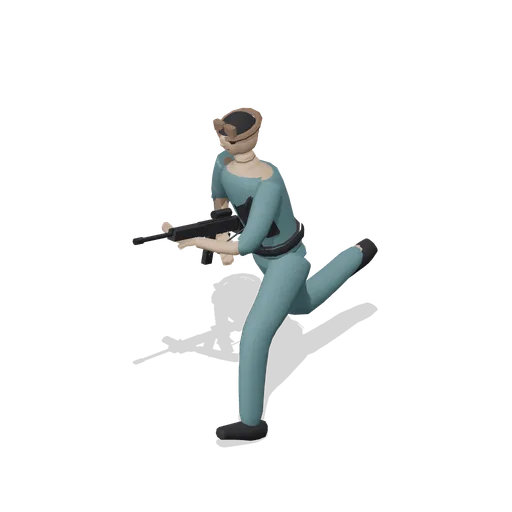 Recon Operator Running Pose (Tactical Shooter Hill Town)