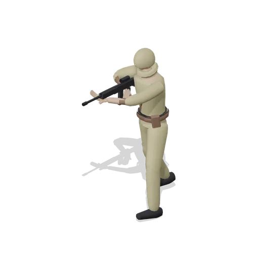 Desert Scout Standing Aim Pose (Tactical Shooter Hill Town)