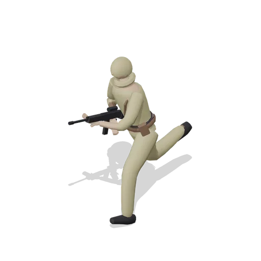 Desert Scout Running Pose (Tactical Shooter Hill Town)