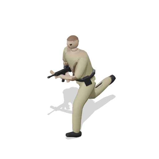 Heavy Gunner Running Pose (Tactical Shooter Hill Town)
