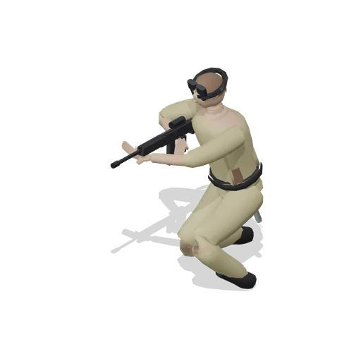 Field Engineer Crouched Aim Pose (Tactical Shooter Hill Town)