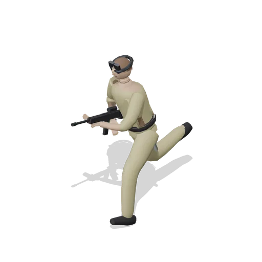 Field Engineer Running Pose (Tactical Shooter Hill Town)