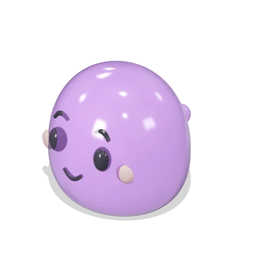 Plum Jelly Character at Rest (Jelly Friends Playroom)