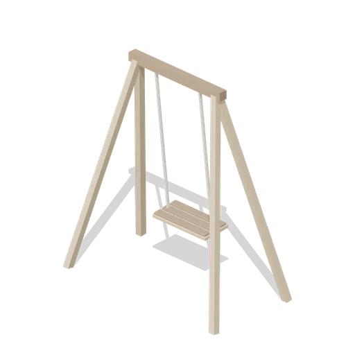 Wooden A-Frame Swing with Slatted Seat (Jelly Friends Playroom)