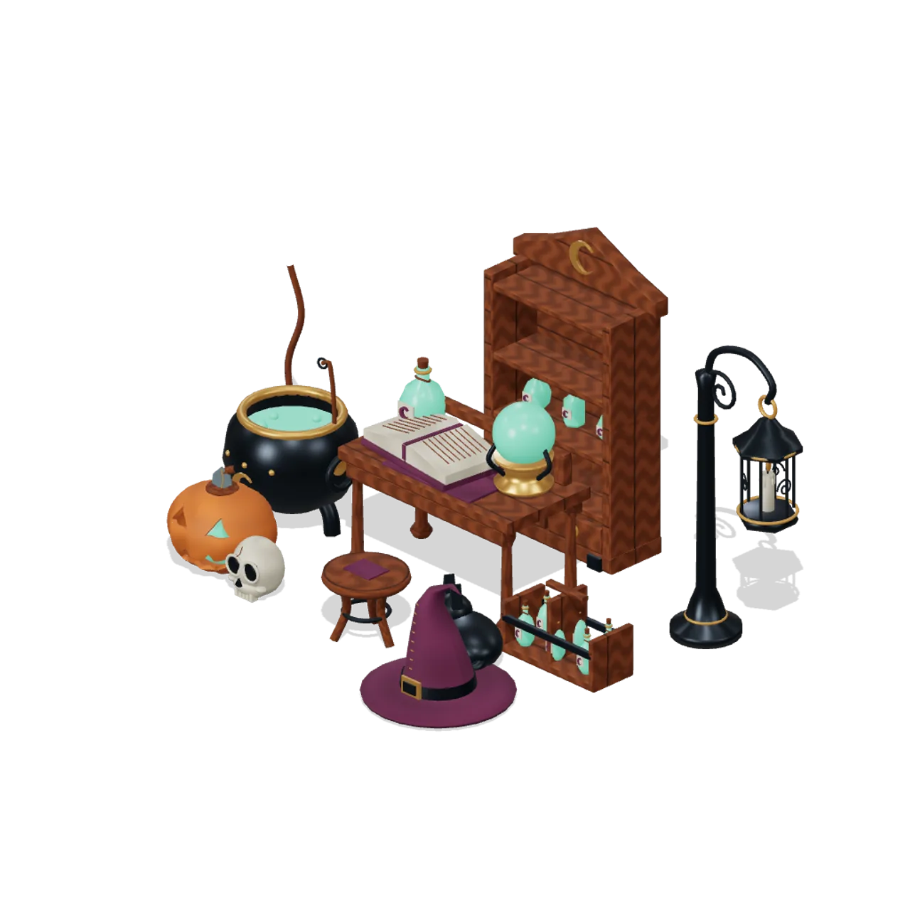 Hollowwick Halloween assembled scene