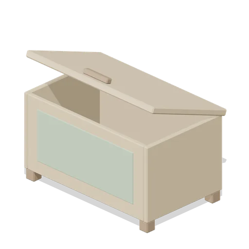 Oak Toy Box with Lift Lid (Jelly Friends Playroom)