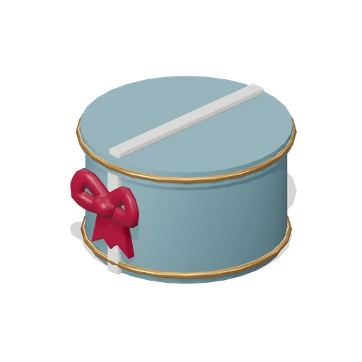 Round Ribbon Hatbox (Storybook Christmas Market)