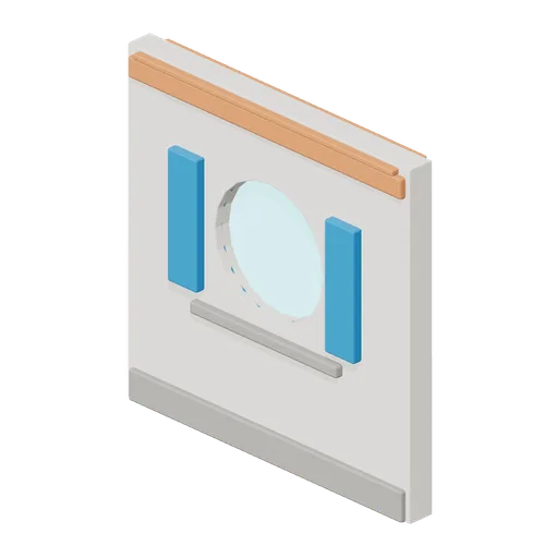 Plaster Wall Bay With Round Window 4 m (Hero Shooter Harbour Payload)